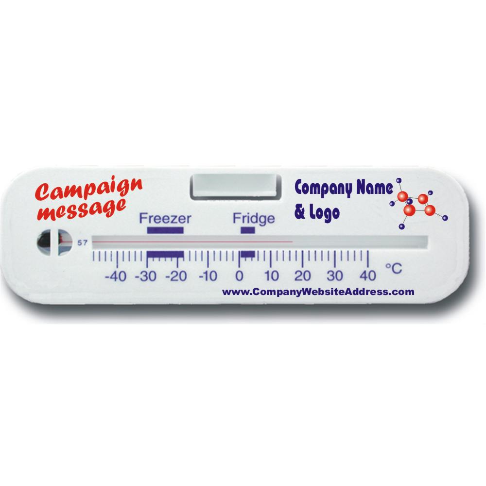 Custom Printed Horizontal Fridge Freezer Thermometer