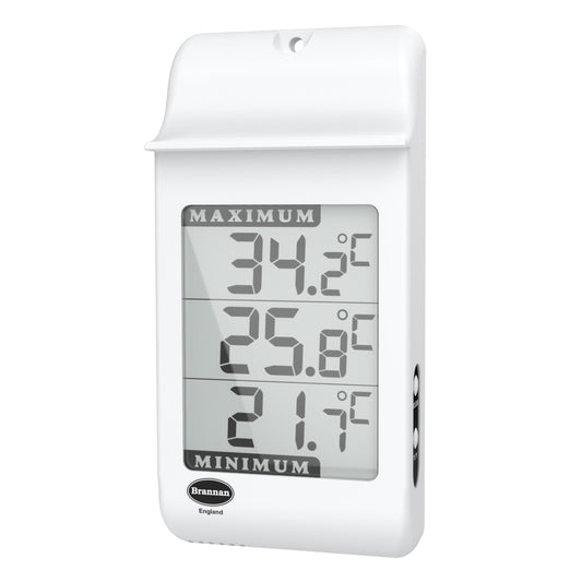 Brannan White Digital Max / Min Greenhouse Thermometer