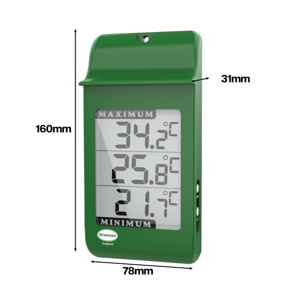 Brannan Green Digital Max / Min Greenhouse Thermometer