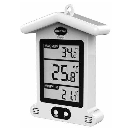 Brannan Weatherproof Digital Max Min Thermometer in White