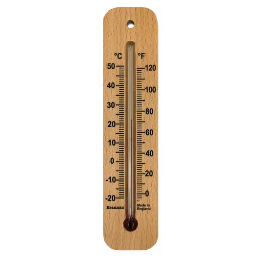 Brannan Wooden Spirit Wall Thermometer