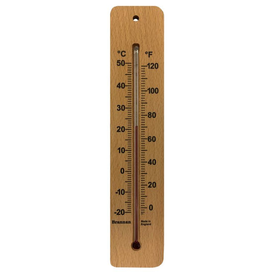 Brannan Wooden Spirit Wall Thermometer