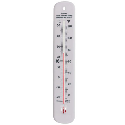 Brannan White Wall & Workplace Thermometer - 215mm