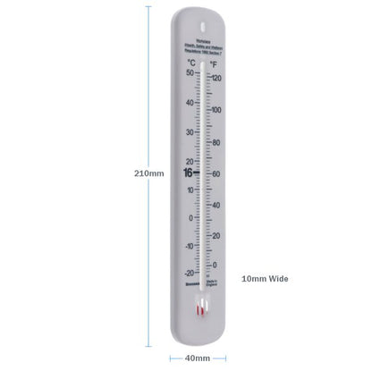 Brannan White Wall & Workplace Thermometer - 215mm