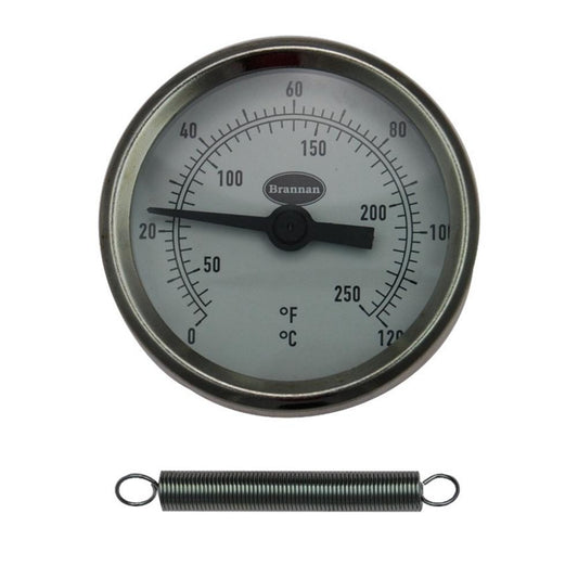 Clip On Pipe Thermometer with Spring - 0 to 120C